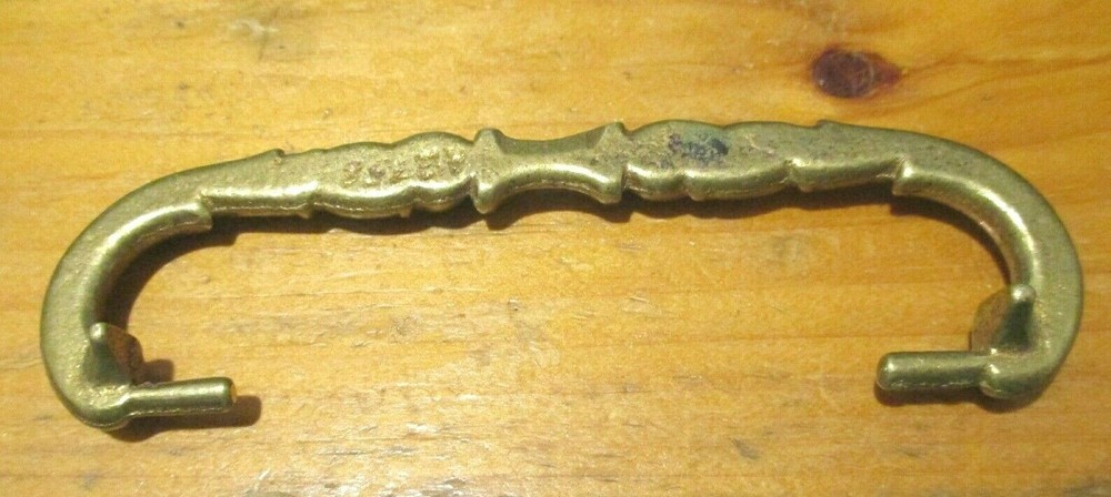 Bail Handle A2758 For Drop Pull Repair Solid Bright Brass 3" Centers Antique