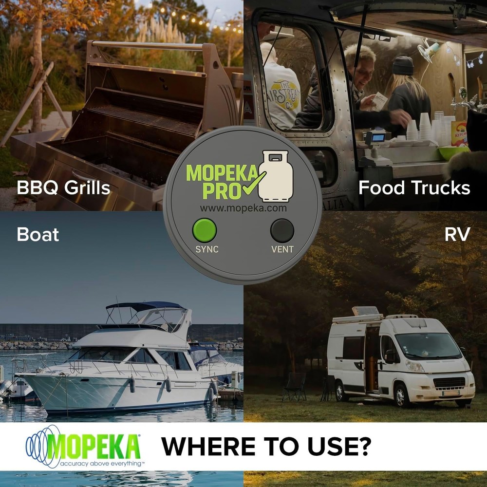 Pro Check Wireless Propane Gauge - Ultrasonic Level Indicator, App Remote Rea...