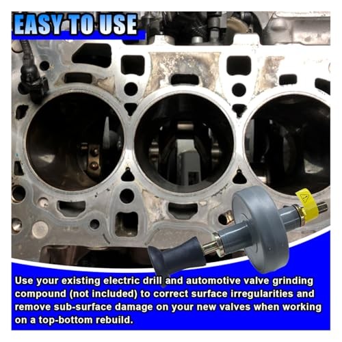 Universal Valve Lapping Tool Kit with 5 Suction Plates, Valve Grinding