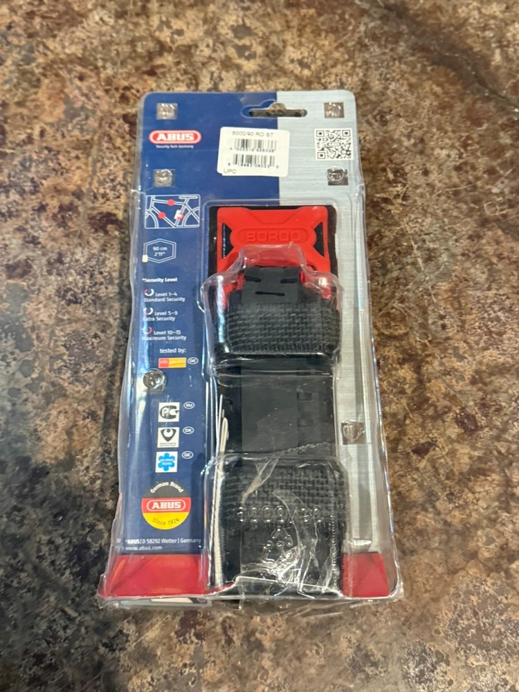 Abus Bordo 6000/90 RD ST Folding Lock Open Box
