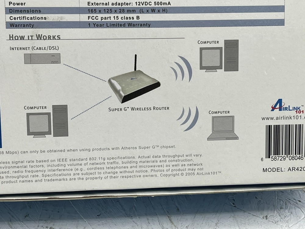 Airlink 101 Super G Multi-Function Wireless Access Point AP431W