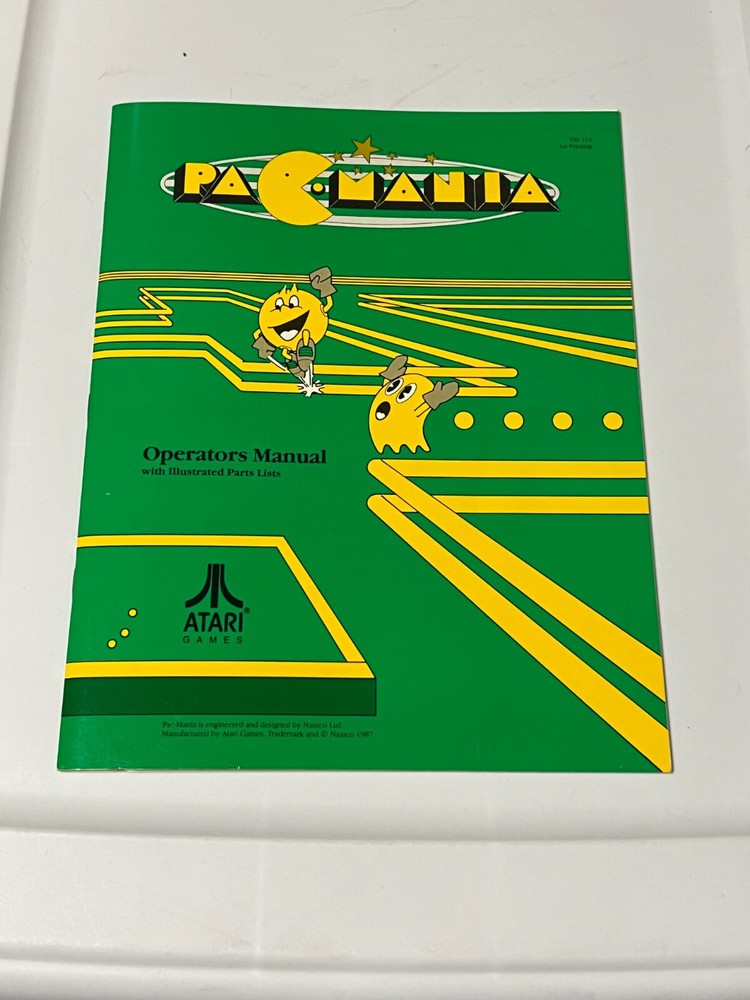 1987 ATARI PACMANIA  OPERATORS MANUAL