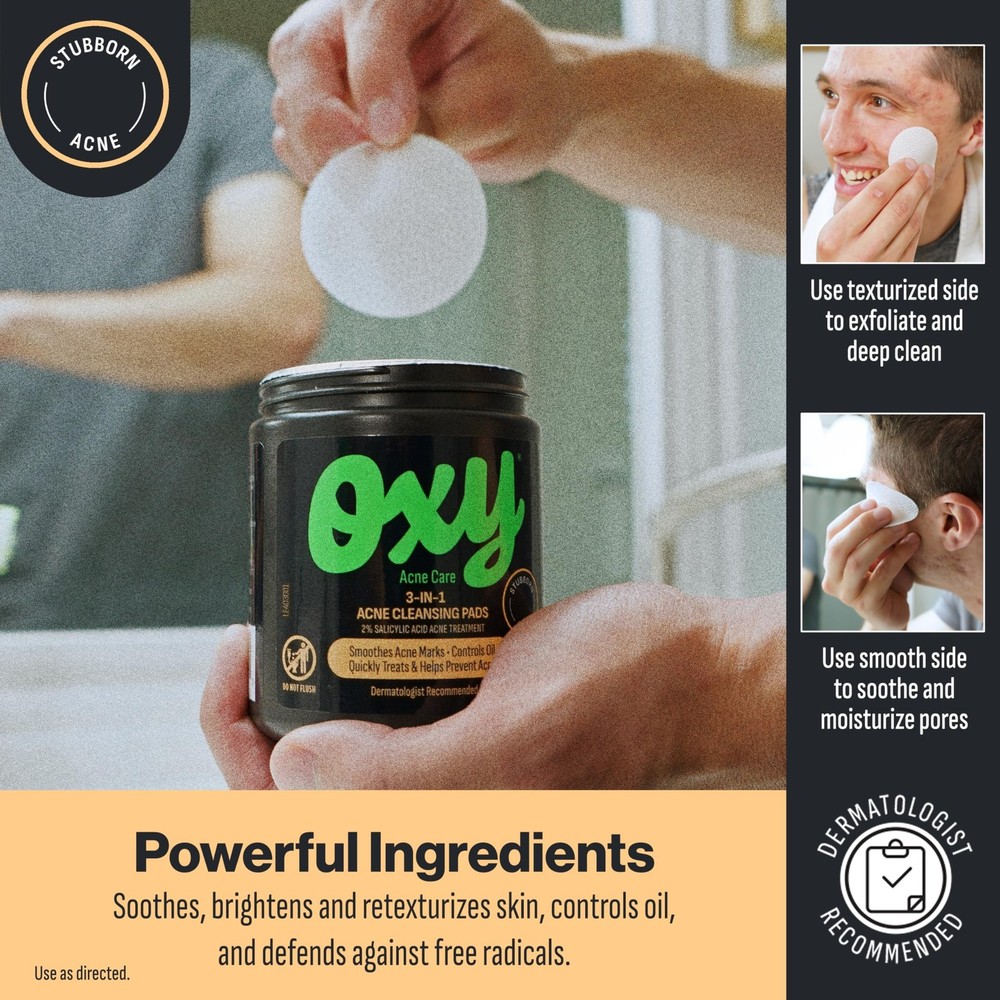 Oxy Maximum Action 3-In-1 Treatment Pads, 90 Count
