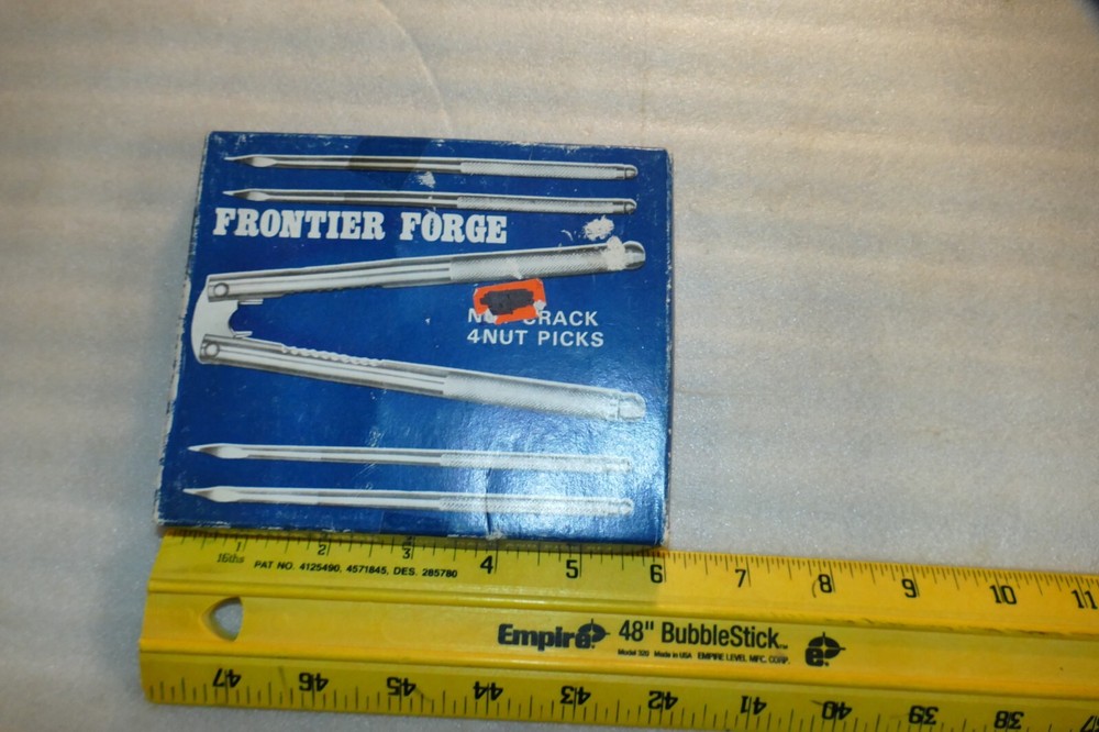 Frontier Forge Nut Crack 4 Nut Picks and Cracker with original box VGC