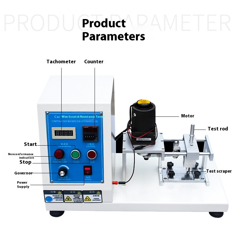 Automobile Wire Scratch Resistance Tester Cable Insulation Surface Scratch