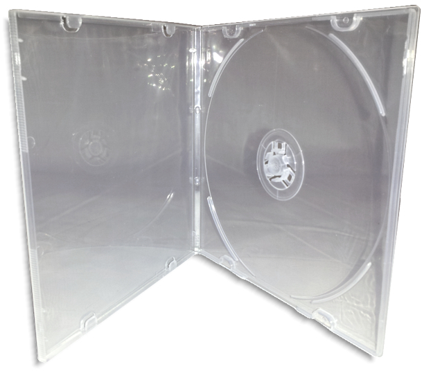 25-Pak Square-shaped CD/DVD CLAMSHELLS with Side Lock