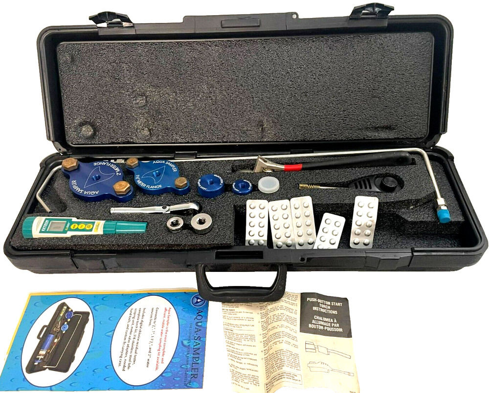 AQUA Sampler the Ultimate Water Sampling System Kit Tools w/ Carry Case