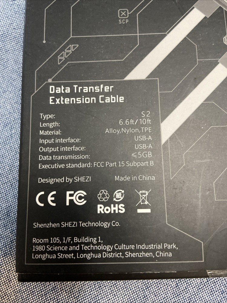 SHEZI Data transfer Extensión Cable