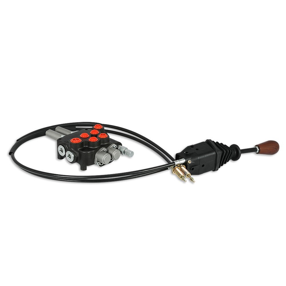 2 Spool Remote Control Cable Joystick 80L/m 21gpm P80 Multi-Way Reversing Valve