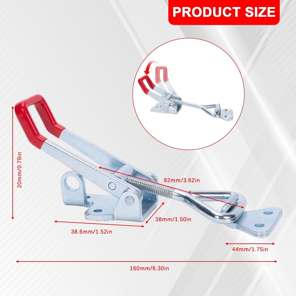 4-Pack Adjustable Toggle Latch Clamp 4003, Quick-Release Hand Tool Cam Latch,...