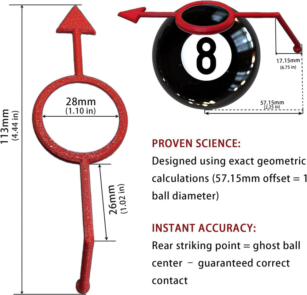 2Pack Billiards Aiming Trainer Billiards Accessories