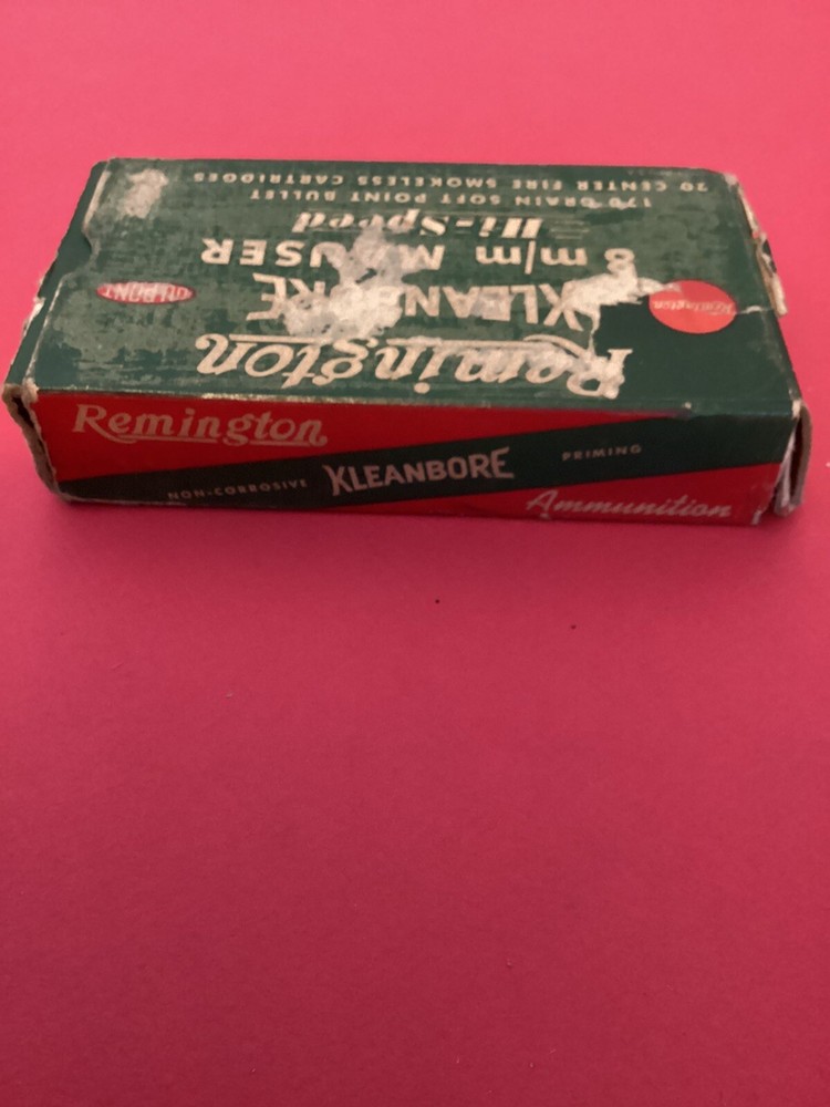 EMPTY Ammo Box REMINGTON KLEANBORE 8 M/M