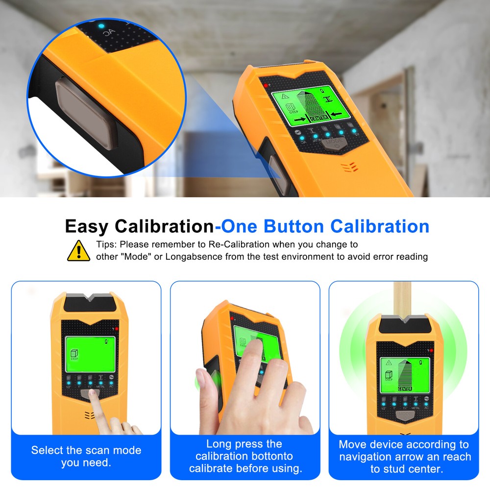 5 in 1 Electronic Stud Finder Wall Scanner Stud Sensor with Digital LCD Display