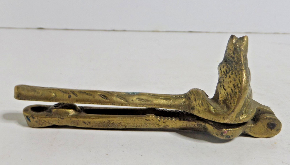 brass squirrel nut cracker pliers vintage