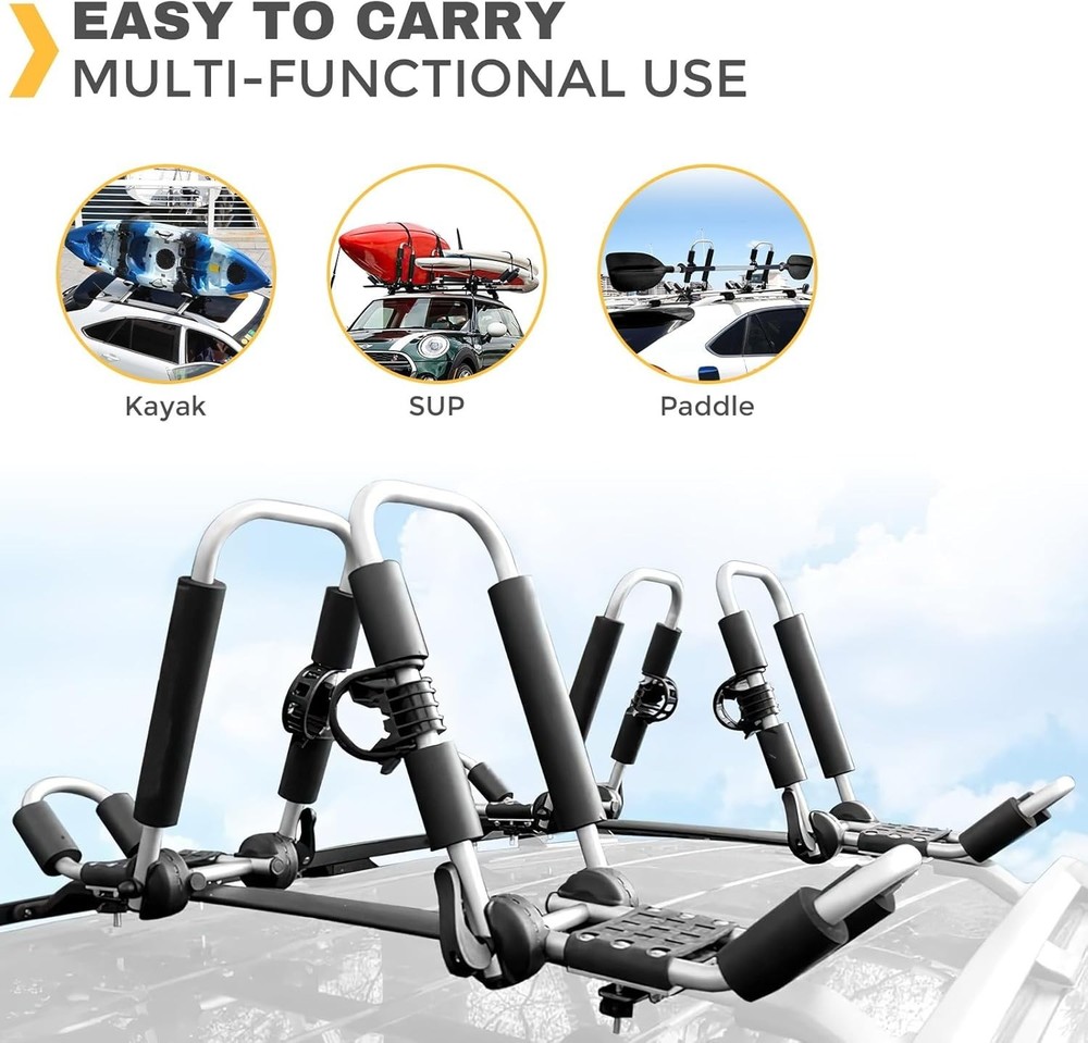 Universal Kayak Rack with High Load Capacity and Easy Installation Features
