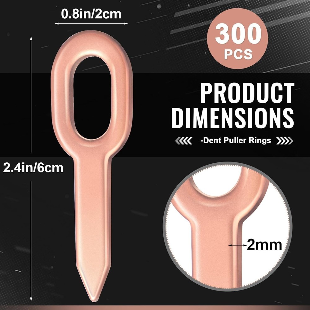 300 Pcs Dent Puller Rings Dent Pulling Straight Washer Spot Welder Dent Puller