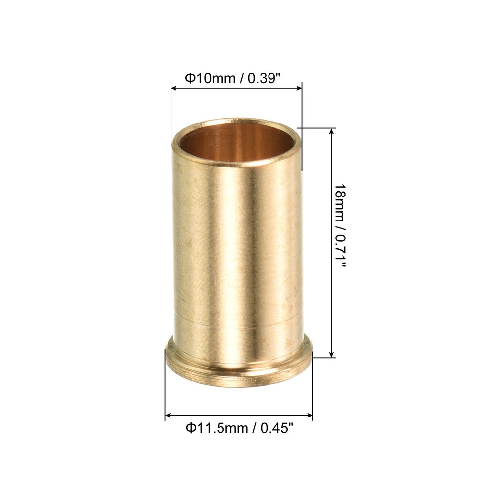 2pcs 10mm Tube Brass Compression Insert Tube Support Compression Sleeve Fitting