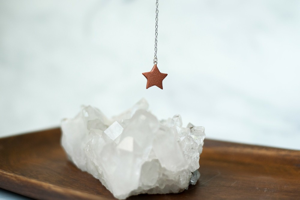 Pendulum Star Goldstone for Dowsing, amplifying, restore focus & transform