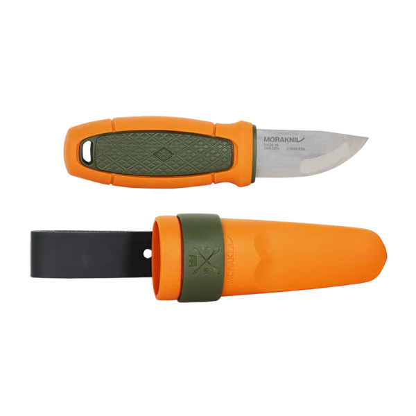 Mora Eldris Hunting with Belt loop Olive Green/Burnt Orange #14237