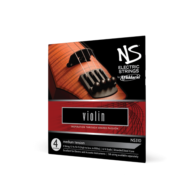 D'Addario NS Electric Violin String Set, 4/4 Scale, Medium Tension