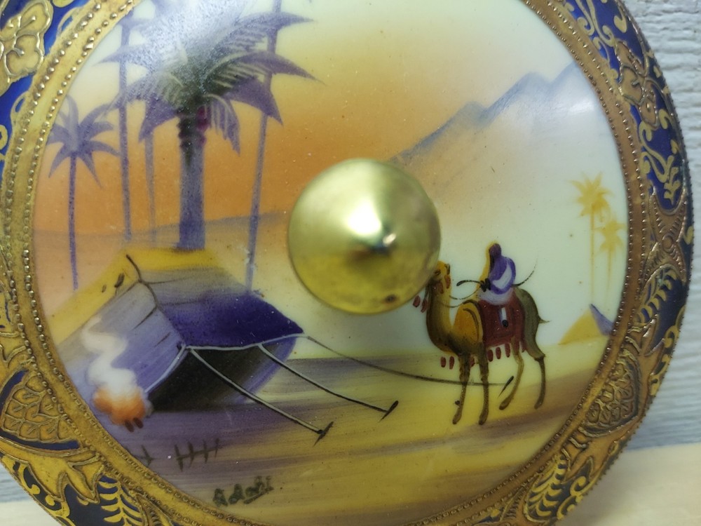 Noritake 1930s Art Deco Desert Scene REPLACEMENT Lid