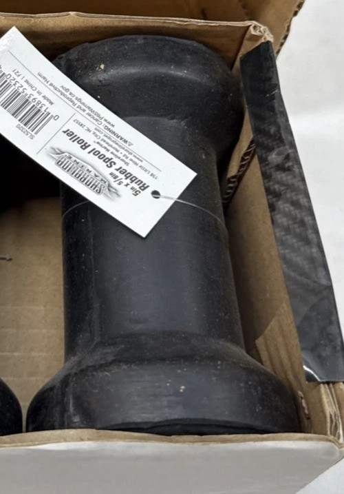 Shoreline Spool Roller Black Rubber 5" by 5/8" Boat Trailer Keel Spool NEW