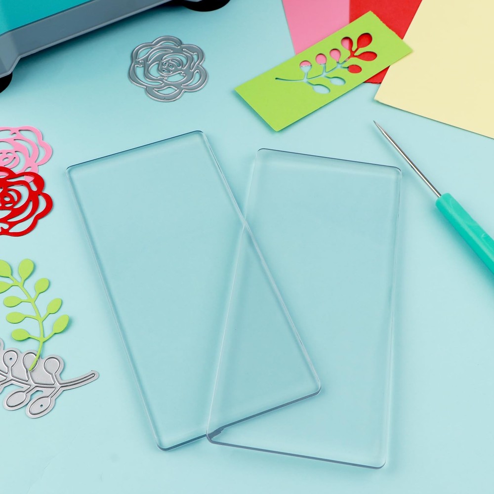 2 Pcs/1 Pair Mini Cutting Pads for Die Cutting Machine； Clear Polycarbonate P...