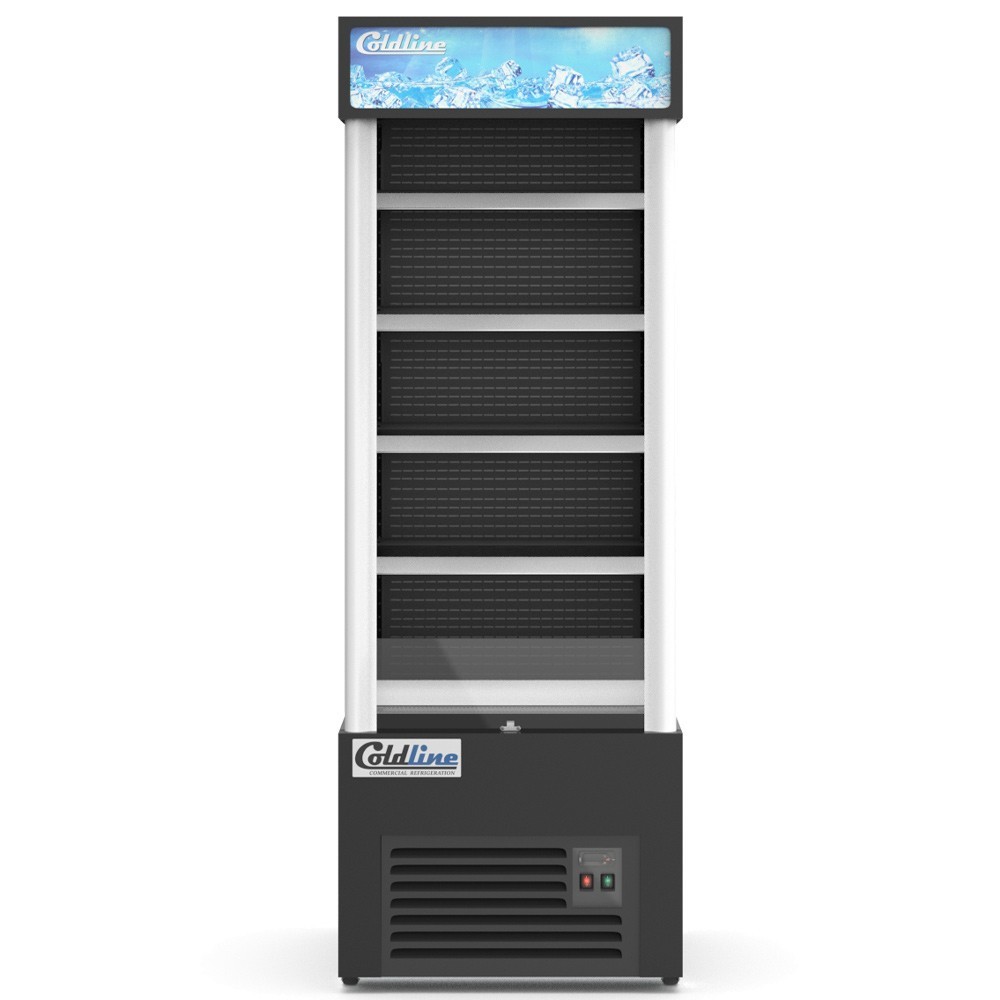 28" Black Open Air Refrigerated Display Merchandiser