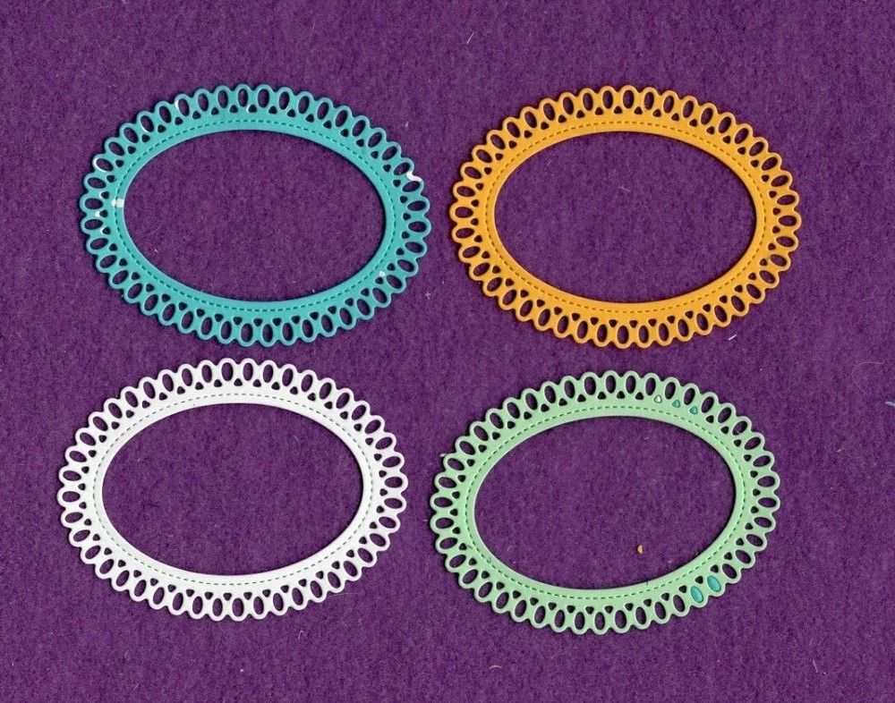 OVAL FANCY FRAME die cuts scrapbook cards