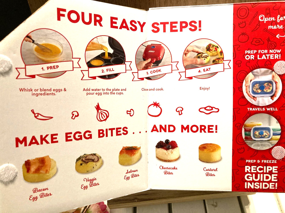 DASH EGG BITE , CHEESECAKE, CUSTARD BITE MAKER / COOKER ~ Red , NEW
