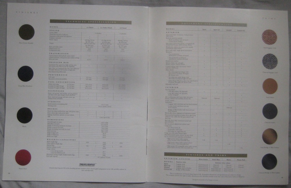 Jeep Cherokee range Large Brochure