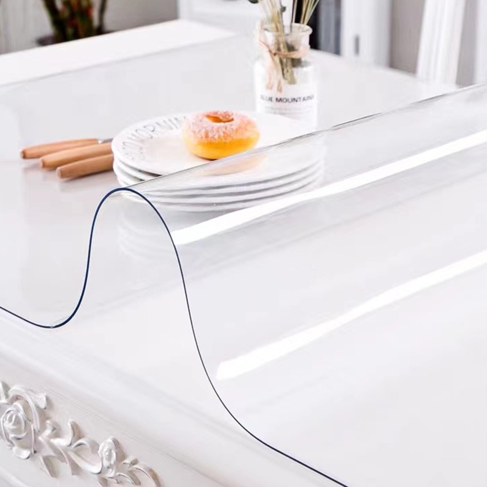 Plastic Table Cover 42 x 72 Inch 1.5 mm Thick Clear Table Protector Rectan