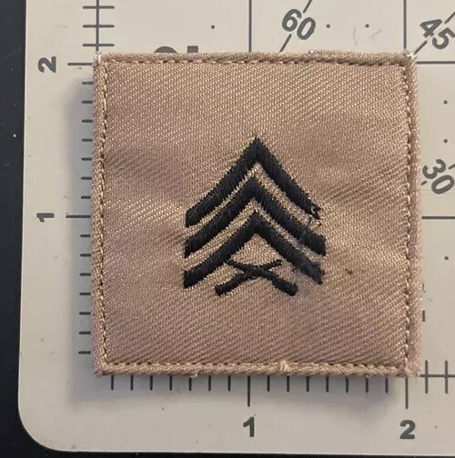 USMC E-5 SERGEANT SGT PATCH HOOK BACK