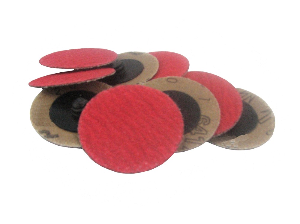 2" or 3" Quick Change Roll On Premium Ceramic Type R Sanding Discs