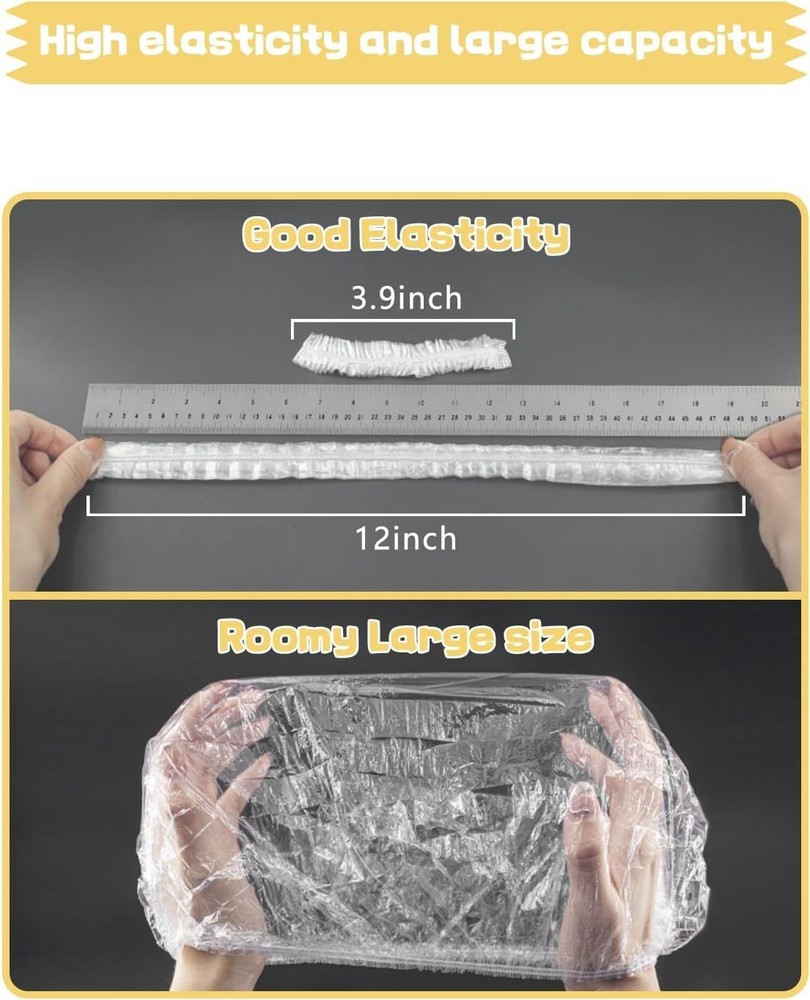 Plastic Bowl Covers for Sourdough Bread Proofing Large Disposable Elastic Foo...