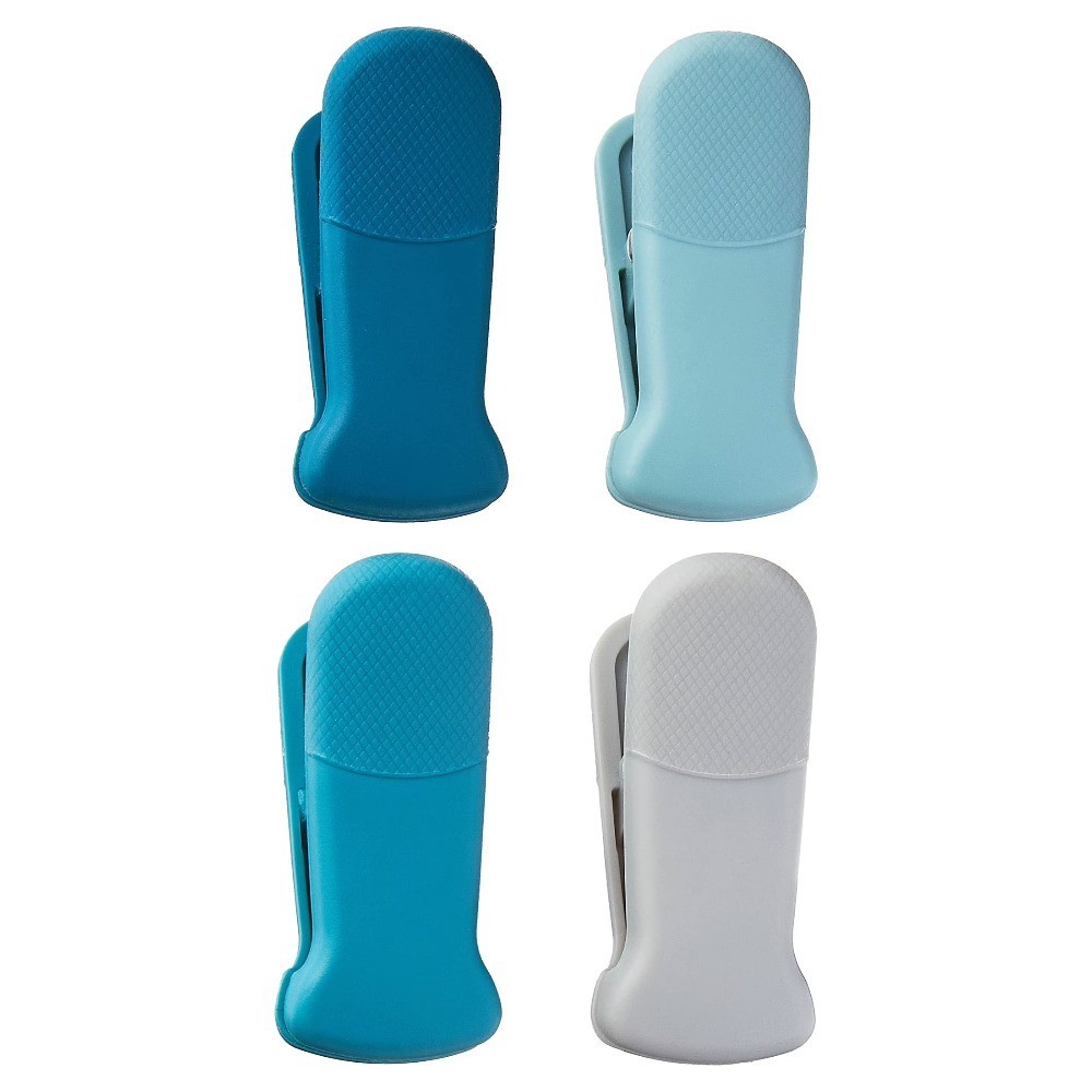 8-Piece Magnetic Plastic Bag Clips Set, Multicolor