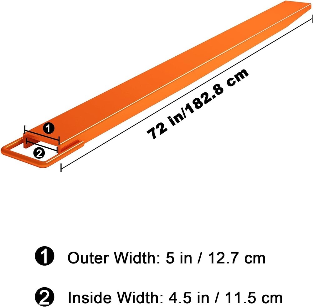 Fork Extensions 72'' Length Pallet Fork Extensions 4.5''Width Forklift Extension