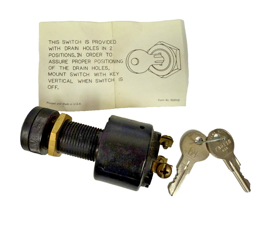Boat Marine Ignition Switch NP / MP 3 position All Lock Co.