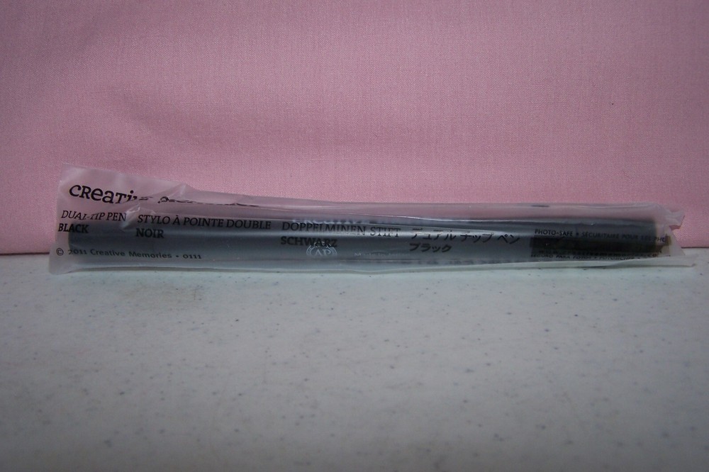 2011 Creative Memories Dual-Tip Black Pen #0111 NEW in Original Packaging