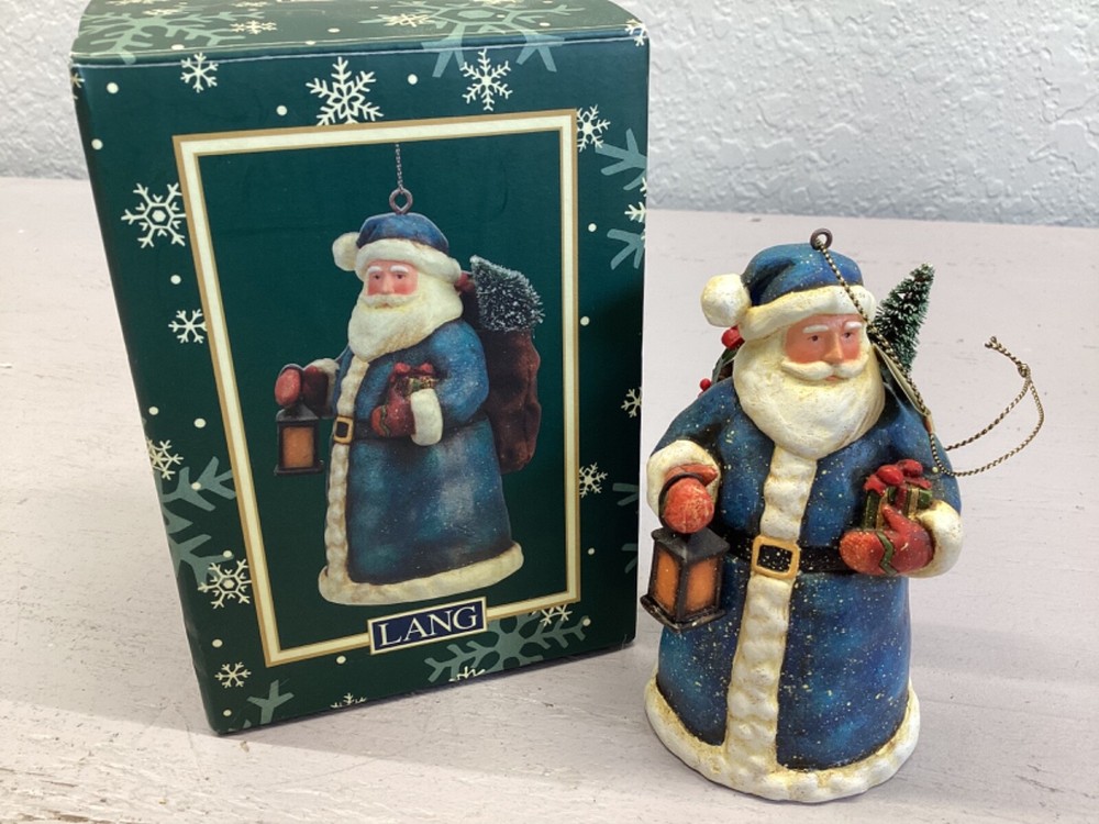 Susan Winget - Lang Christmas Ornament Santa’s Lantern 2004 NIB