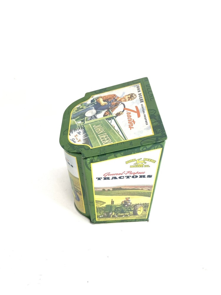 John Deere Collectible Tin Container Hinged Lid