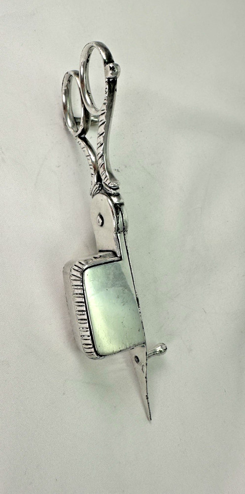 Vintage Silverplate Candle Scissors