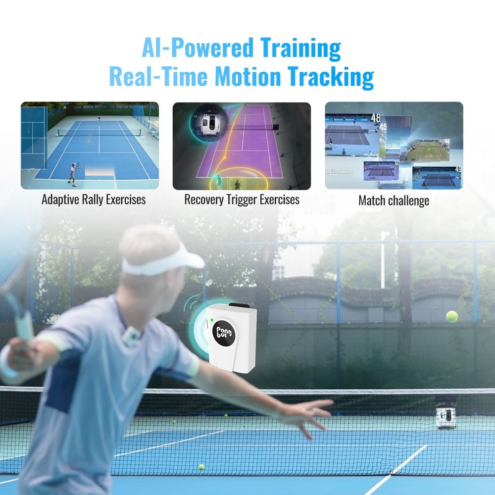 Pongbot Pace S Pro Tennis Practice Robot AI-Powered Ball Launcher