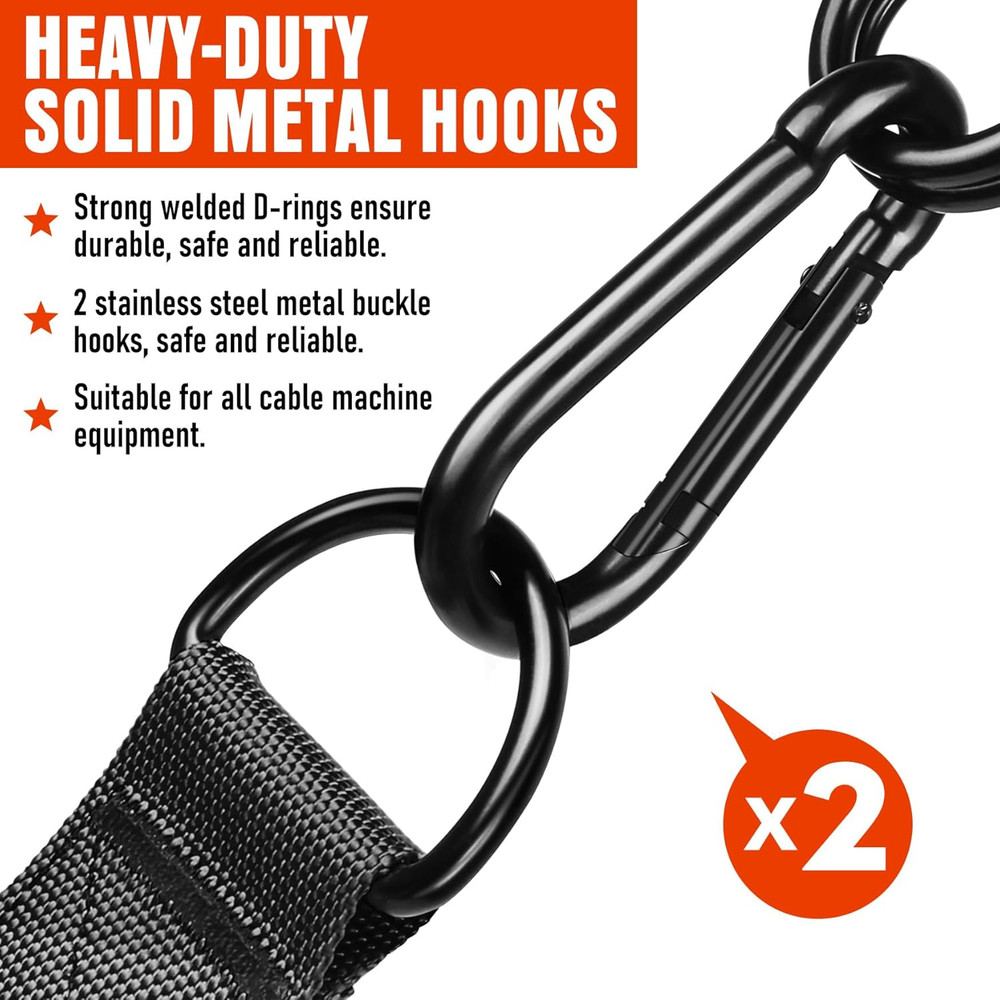 Heavy Duty Exercise Handles for Cable Machine and Resistance Bands, D Handle