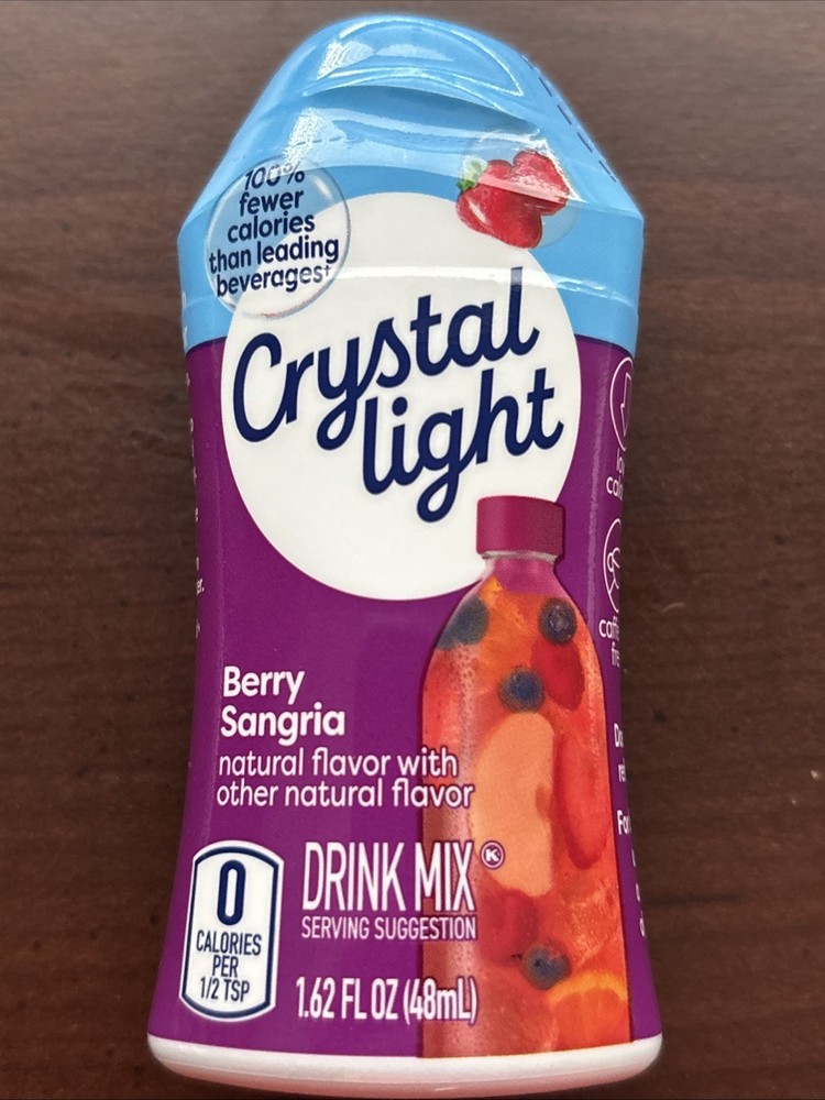 2 Berry Sangria Crystal Light Liquid Water Drink Enhancer
