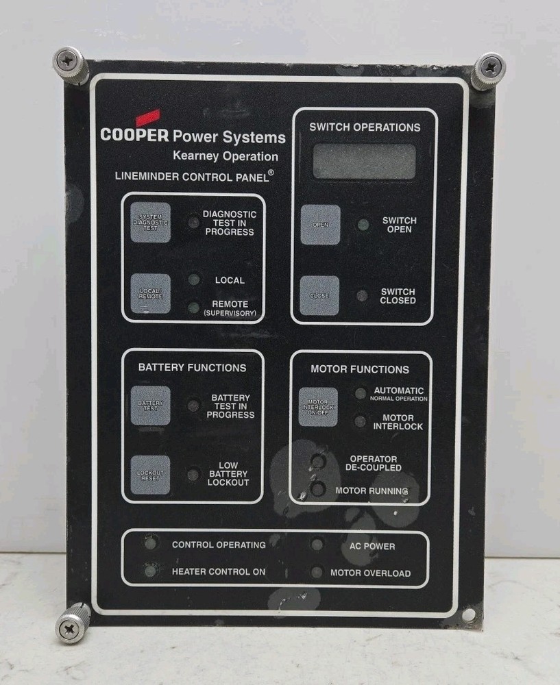 Cooper Power Systems Kearney Operation Lineminder Control Panel Used See Picture