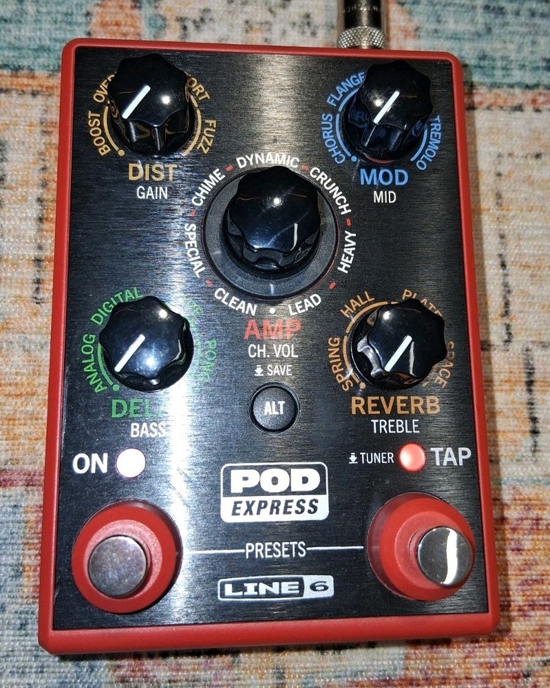 Line 6 POD Express Guitar Effects Processor Red EUC