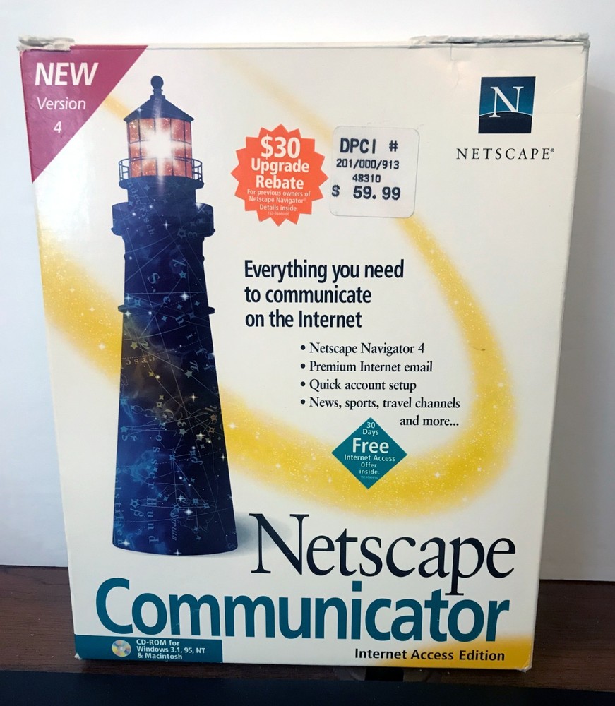 Vintage Netscape Communicator Internet Access Edition Version 4