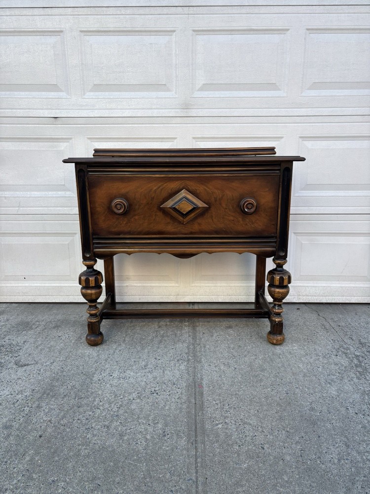 Antique Mahogany Server Sideboard Console Turned Legs American Traditional