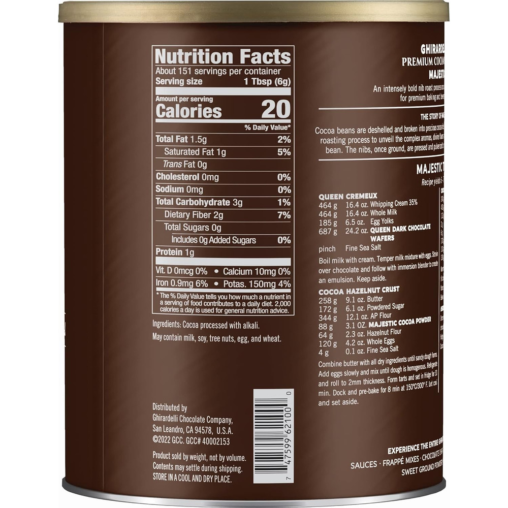 Majestic Premium Cocoa Powder, 32 Oz